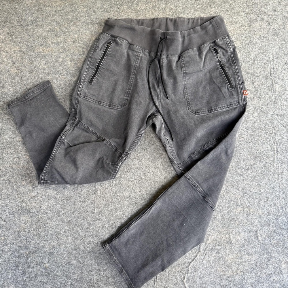 Dovetail Workwear Pants Women 18/20 Gray Denim Jogger Elastic Waist Utility READ